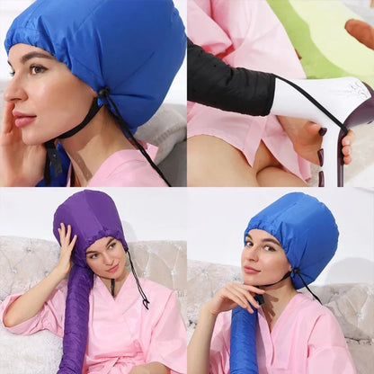 Hair Drying Cap Hair Dryer Caps Care Hair Perm and Dye Styling Warm Air Adjustable Drying Hood Home Hairdressing Salon Supply