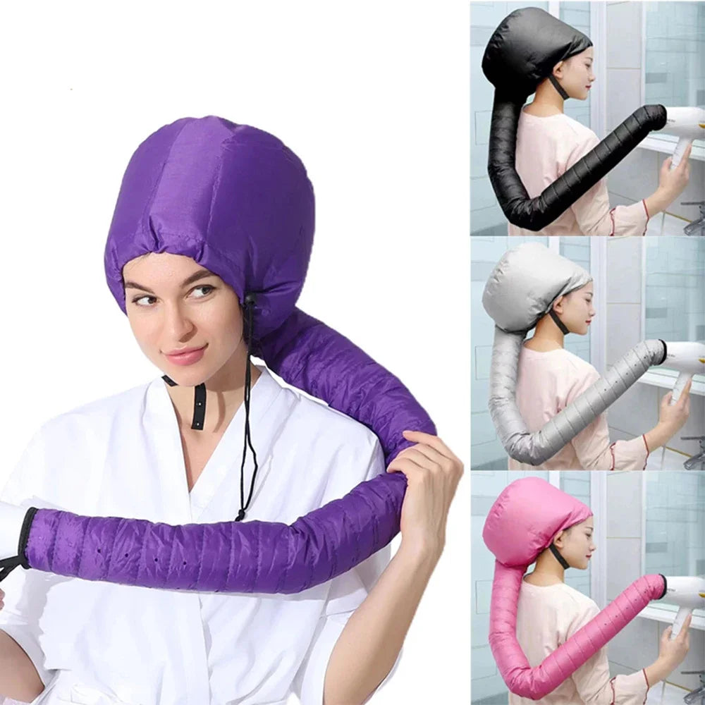 Hair Drying Cap Hair Dryer Caps Care Hair Perm and Dye Styling Warm Air Adjustable Drying Hood Home Hairdressing Salon Supply